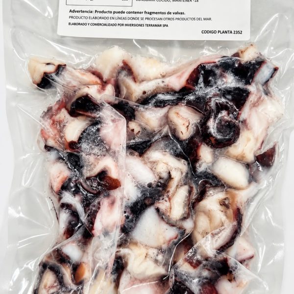 Tentáculos de Pulpo rebanados Cocidos congelado IQF